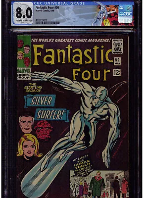 Buy Fantastic Four #50 Cgc 8.0 1966 1st Silver Surfer Battles Galactus Special Label • 2,006.95£