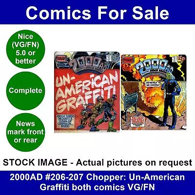 Buy 2000AD #206-207 Chopper: Un-American Graffiti Both Comics VG/FN • 18.99£