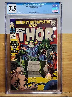 Buy New CGC 7.5 Slab JOURNEY INTO MYSTERY #122 Odin & Thor Cover WHITE PAGES • 106.43£