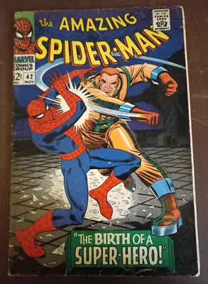 Buy 1966, AMAZING SPIDERMAN, #42 - 2nd Appearance Of Rhino, Looks Like A 5.0-5.5, Gd • 146.45£
