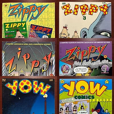 Buy LOT Of 6 Bill Griffith Zippy Quarterly 3 4 7 Yow 1 2 Underground Comix OOP 👀 • 19.91£