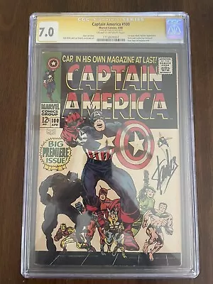 Buy Marvel Captain America #100 CGC 7.0 SS Signature Series Stan Lee • 779.53£