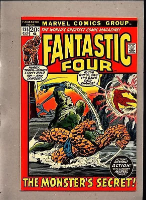 Buy Fantastic Four #125_august 1972_very Fine_ The Monster's Secret _bronze Age! • 4.20£