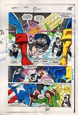Buy 1984 Captain America 295 Page 18 Marvel Comics Original Color Guide Art: 1980's • 46.92£