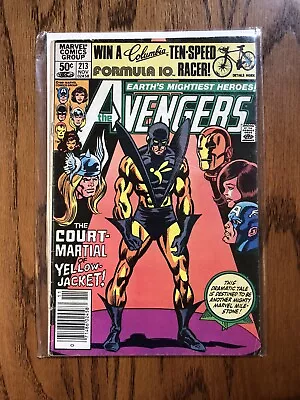 Buy Marvel The Avengers Issue #213 Comic Court-Martial Of Yellow Jacket 1981 • 7.83£