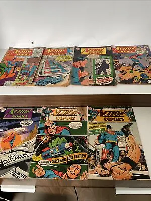 Buy Lot Of 7 Action Comics Issues # 337,344,355,357,368,370,372  1968 • 30.04£