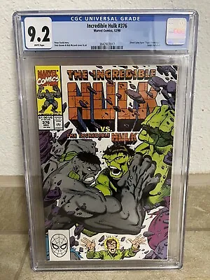 Buy INCREDIBLE HULK    # 376  CGC 9.2  1990 Hulk Vs Hulk • 47.97£