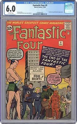 Buy Fantastic Four #9 CGC 6.0 1962 4390835007 • 556.42£