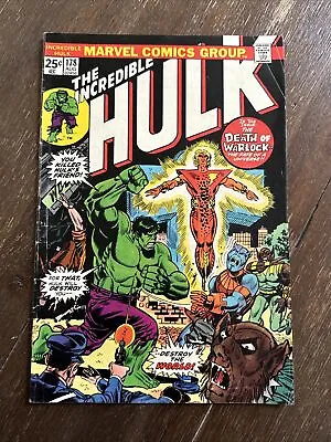 Buy The Incredible Hulk #178 (Marvel 1974) Key - Rebirth Of Adam Warlock VG- • 9.59£