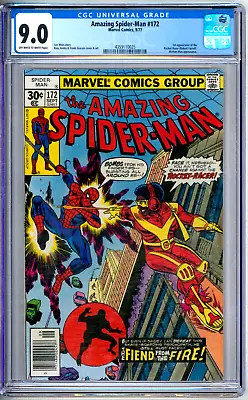 Buy Amazing Spider-Man 172 CGC Graded 9.0 VF/NM Marvel Comics 1977 • 56£