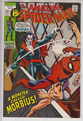 Buy Amazing Spiderman # 101  Fn+ 6.5  Key 1st Morbius  Cents  1971 • 289.95£