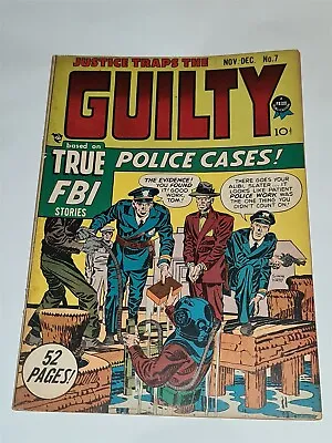 Buy Justice Traps The Guilty #7 Vg (4.0) November 1948 Jack Kirby Prize Comics • 39.99£