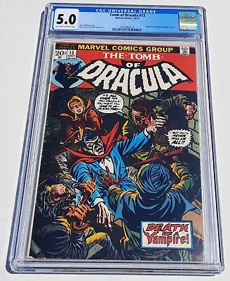 Buy Tomb Of Dracula #13 CGC 5.0 1973 Slabbed 2023 OW-WHITE PAGES • 78.99£