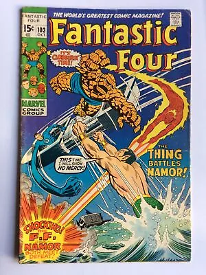 Buy Fantastic Four #103 (1970), FN/VF, 1st FF Art By John Romita, Namor/Magneto App • 30£