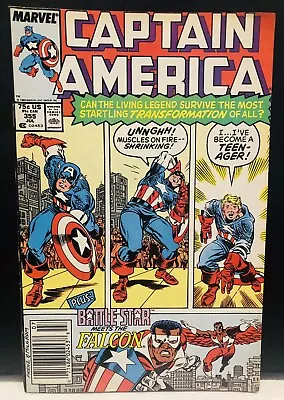 Buy Captain America Comic #355 Comic , Marvel Comics Newsstand • 5.19£