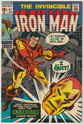Buy Invincible Iron Man  #21  (Marvel 1970)     VFN • 39.95£