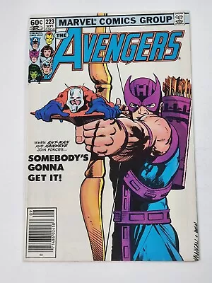 Buy Avengers 223 NEWSSTAND Classic Ed Hannigan Cover Marvel Comics Bronze Age 1982 • 17.61£
