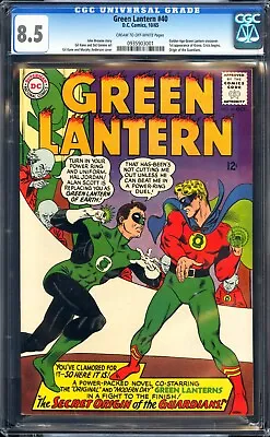 Buy DC Green Lantern #40 CGC 8.5 Cream To OW Pages 1965 - Crisis, Guardian's Origin • 583.10£