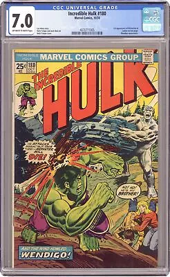Buy Incredible Hulk #180 CGC 7.0 1974 4070711005 1st App. Wolverine (cameo) • 731.31£