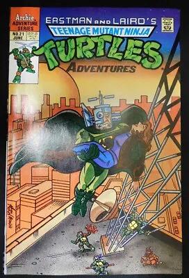 Buy Teenage Mutant Ninja Turtles Adventures 21 Archie Comic Tmnt Clarrain 1991 Vf- • 4£