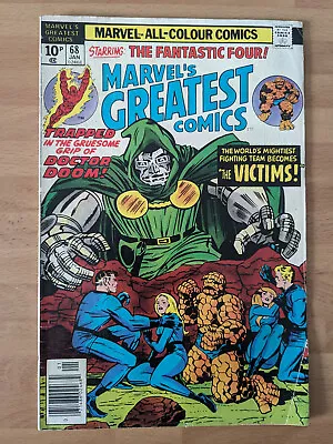 Buy Marvel's Greatest Comics #68 (1976) Reprints Fantastic Four #86 - Fn • 2.50£