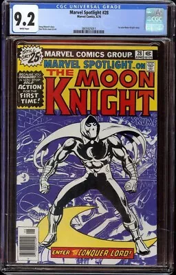 Buy Marvel Spotlight # 28 CGC 9.2 White (Marvel, 1976) 1st Solo Moon Knight Story • 237.03£