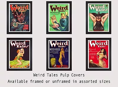 Buy Weird Tales Vintage Pulp Cover Poster Prints / Available Framed / Retro / Comic • 25.49£