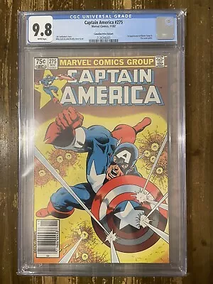 Buy Captain America #275 Canadian Newsstand CGC 9.8 First Baron Zemo II Thunderbolts • 395.30£