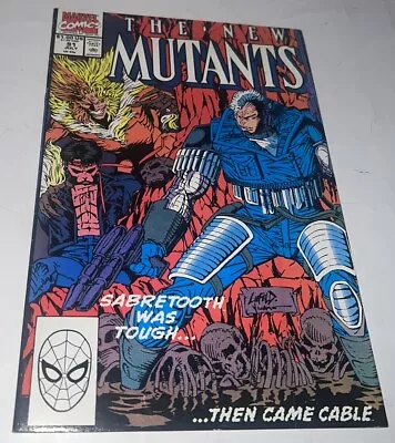 Buy The New Mutants #91 Sabretooth Was Rough Then Came Cable Marvel Comics 1990 NM • 7.75£
