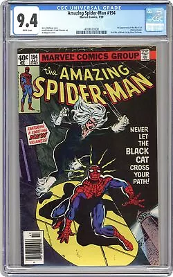 Buy Amazing Spider-Man 194N Newsstand Variant CGC 9.4 1979 4304073008 1st Black Cat • 723.41£