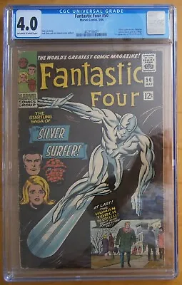 Buy FANTASTIC FOUR #50 CGC 4.0 3rd Silver Surfer & Last Part Of Galactus Trilogy • 250£