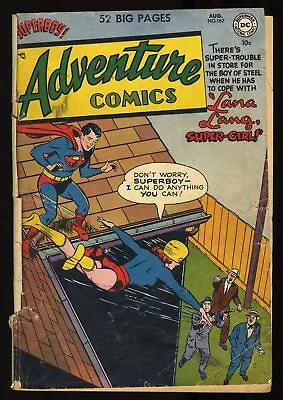 Buy Adventure Comics #167 FA/GD 1.5 Supergirl! Superboy! Aquaman!  DC Comics 1951 • 91.71£