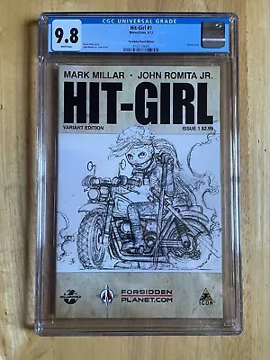 Buy Hit-girl#1 Cgc 9.8! Forbidden Planet Edition! John Romita Jr Cvr! • 88.27£