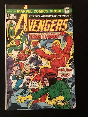 Buy Avengers 134 6.5 7.0 Origin Of The Vision. Marvel 197 Oq • 11.25£
