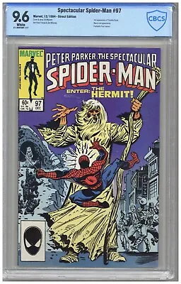 Buy Spectacular Spider- Man  # 97   CBCS   9.6   NM+   White Pgs  12/84  1st App. Ti • 82.79£