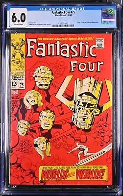 Buy Fantastic Four #75 (Marvel 1968) CGC 6.0 Silver Surfer & Galactus Appearance • 98.83£