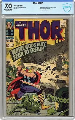 Buy Thor #132 CBCS 7.0 1966 22-0692A42-542 1st App. Ego The Living Planet • 98.83£