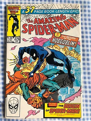 Buy Amazing Spider-Man 275 (1986) Hobgoblin, Rose & Kingpin App. Origin Retold • 9.99£