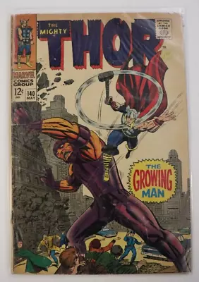 Buy THOR #140 1st App Growing Man Kang App Stan Lee Marvel Comics 1967 • 19.76£