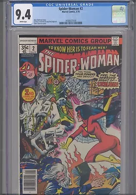 Buy Spider-Woman #2 CGC 9.4 1978 Marvel Comics 1st Morgan Le Fa Black Knight • 39.49£