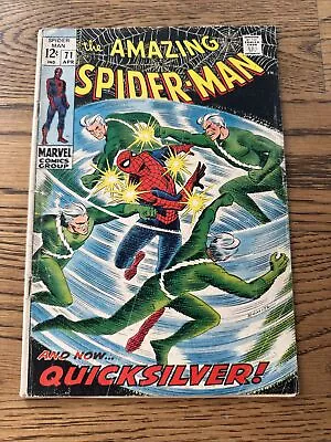 Buy AMAZING SPIDER-MAN #71 (Marvel 1969) John Romita & Stan Lee Vs. Quicksilver VG • 32.93£