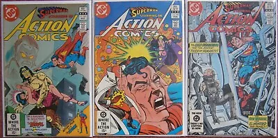 Buy ACTION COMICS #531 540 545 Starring SUPERMAN  1982/3 All In VF • 4.95£