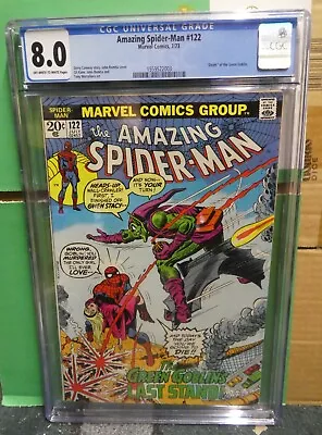 Buy Marvel Comics Amazing Spiderman 122 CGC 8.0 Death Of Green Goblin 1972 • 849.99£