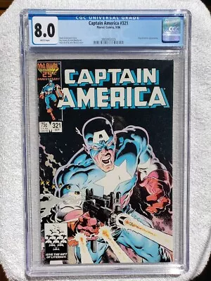 Buy Captain America #321, CGC 8.0, 1986, Marvel Comics • 32.16£