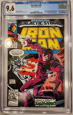Buy IRON MAN #278 CGC 9.6 1st Appearance Shatterax 1992 MINT Case WHITE Pages RARE! • 62.76£