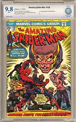 Buy AMAZING SPIDER-MAN #138 CBCS 9.8 1974 WHITE PAGES “THE MINDWORM” Not CGC • 474.94£