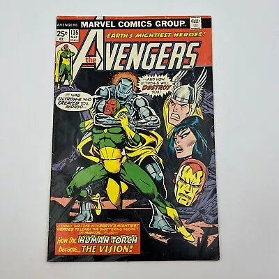 Buy AVENGERS #135 1975 Marvel Comics Origin Of Vision Moondragon Ultron • 11.98£