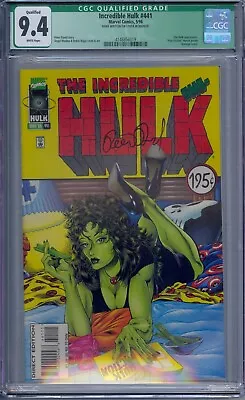 Buy Incredible Hulk #441 Cgc 9.4 Signed Peter David She-hulk Cover White Pages • 65.16£