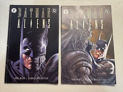 Buy BATMAN Vs ALIENS BOOKS - 1 & 2 Ron Marz Bernie Wrightson 1997 1st PRINTING Novel • 59.95£