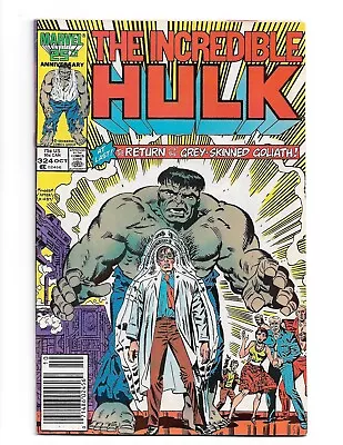 Buy The Incredible Hulk #324 Return Of The Grey Hulk Marvel Comics 1986 • 23.75£